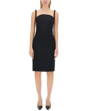 Versace Rolled Midi Dress - Black