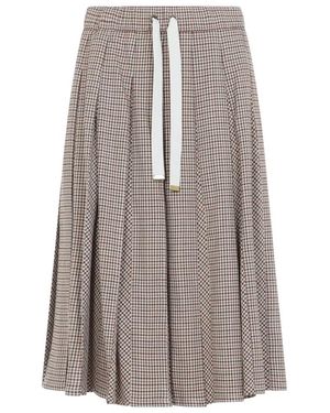 Moncler Miscellaneous Pleated Skirt - Brown