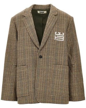 Woodbird Wbging Houndstooth Jacket - Green