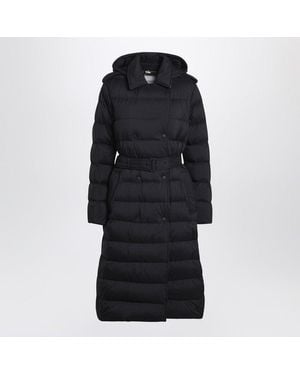 Burberry Double-Breasted Padded Coat With Belt - Black