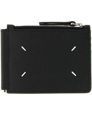 Maison Margiela Wallet With 'Four Stitches' Clip - Black