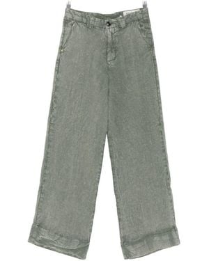 White Sand Linen Pants - Gray