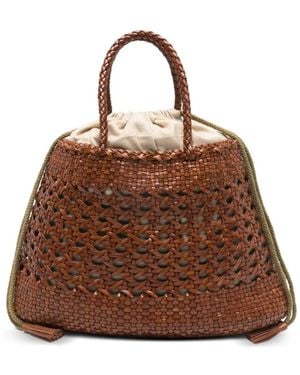 Dragon Diffusion Luggage Calf Leather Handbag - Brown