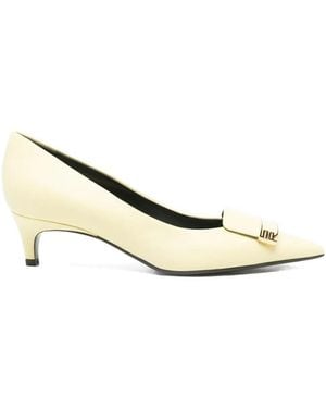 Sergio Rossi Leather Pumps - Natural