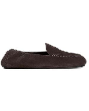 Celine Adam Suede Loafers - Brown