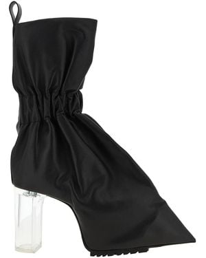 Rick Owens 'Pull On Cuffed Taquito' Ankle Boots - Black