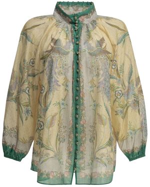 Zimmermann "Indra" Casual Shirt - Green