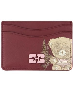 Ganni Bou Card Holder - Purple