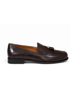 Tod's Leather Tassel Loafers - Brown