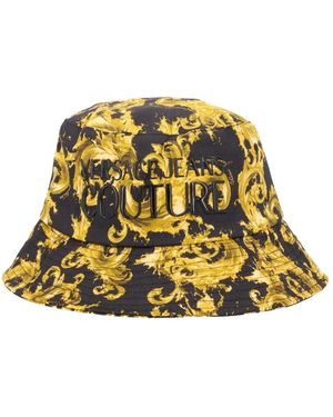 Versace Jeans Couture Cappello Con Stampa "Wave" E Logo - Green