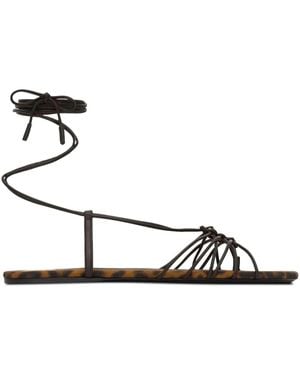 Saint Laurent Leather Flat Shoes - White