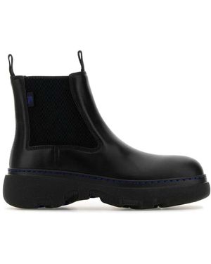 Burberry Leather Ankle Boots - Black