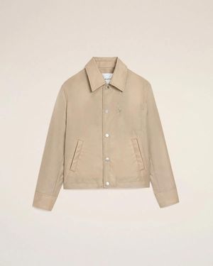 Ami Paris Buttoned Jacket Adc - Natural