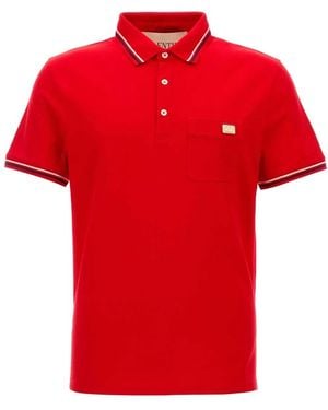 Valentino Garavani Polo Jersey,Reg,Patch Fil - Red
