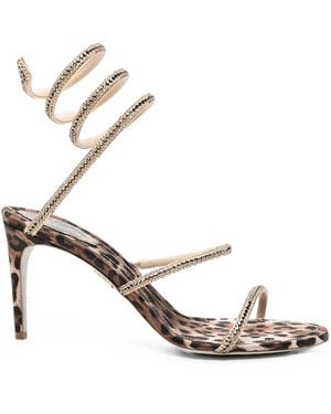 Rene Caovilla Sandali Cleo Animalier 80 - Metallic