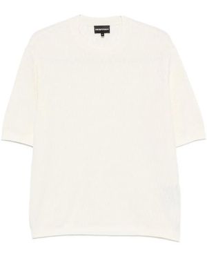 Emporio Armani Cotton Crewneck Jumper - White