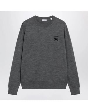 Burberry Wool Crewneck Sweater - Gray