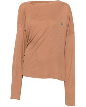 Vivienne Westwood Long Sleeve Hebo Top - Brown