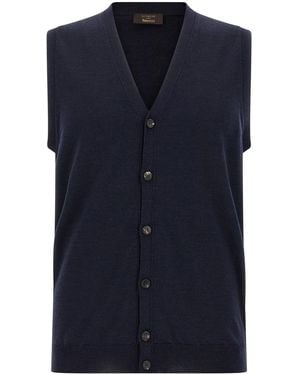 Zanone Flexwool Vest - Blue
