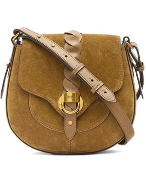 Isabel Marant Altay Braided Leather Shoulder Strap - Brown