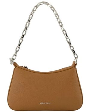 McQueen T Bar Mini Handbag - Brown
