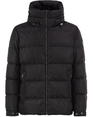 Herno Padded Down Jacket With High Collar And Integrated Hood - Black