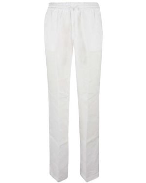 Re-hash Linen Drawstring Pants - White