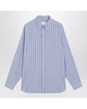 Maison Margiela Light Striped Cotton Shirt - Blue