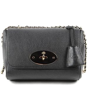 Mulberry Lily Leather Crossbody Bag - Gray