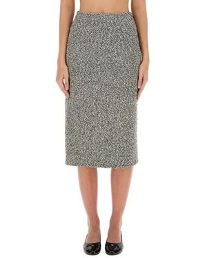 Tory Burch Tweed Skirt - Grey