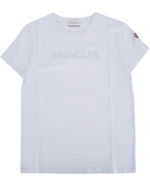Moncler Kids T-Shirt With Signature Style - White