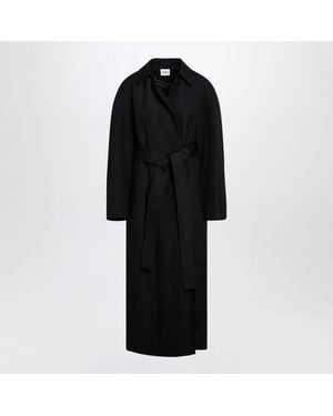 KHAITE Roth Viscose Blend Coat - Black
