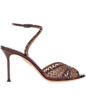 Aquazzura Crystal Lover Sandal 85 - Pink