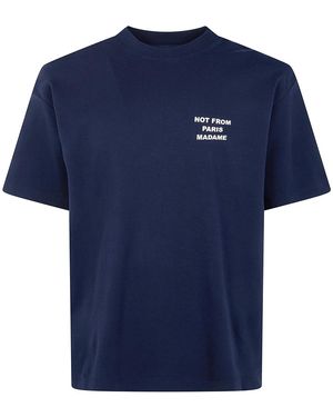 Drole de Monsieur "Bold Slogan" T-Shirt - Blue