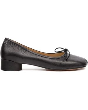 MM6 by Maison Margiela Leather Ballet Flats - Brown