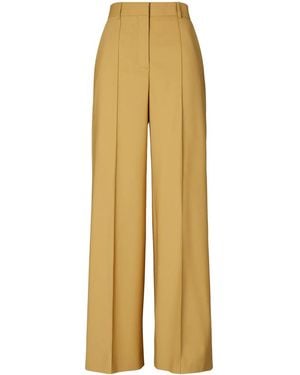 Tory Burch Wide-Leg Wool Pants - Yellow