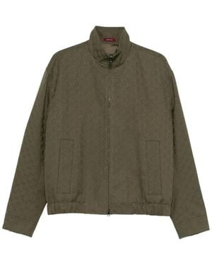 Gucci Zip Front Bomber Jacket - Green