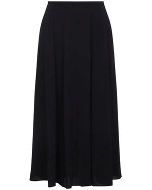 Alberta Ferretti Georgette Midi Skirt - Black