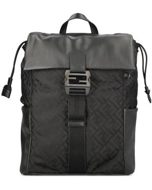 Fendi Buckled Flux Backpack - Black
