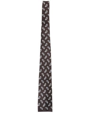 Celine Dark Squared-End Tie - Black