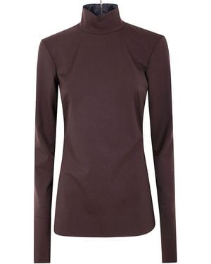 THE LATEST "Clio" Wool Polyester Top - Purple