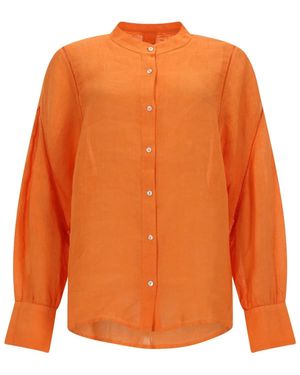120% Lino Camicia - Orange