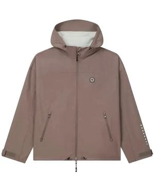 KENZO Dove Zip-Up Jacket With Hood - Brown