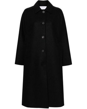 Harris Wharf London Wool Long Coat - Black