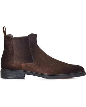 Santoni Easy Chelsea Boots - Brown
