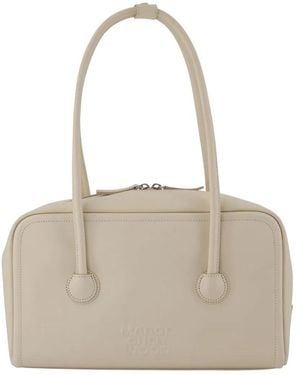 Marge Sherwood Soft Boston Shoulder Bag – – Leather – - Natural