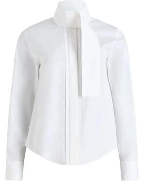 Patou Ascot Collar Blouse - White