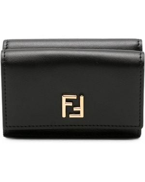 Fendi Ff Mini Trifold Wallet - Black