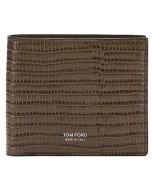 Tom Ford Tejus Tline Leather Wallet - Metallic