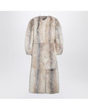 Fendi Dorsato Shearling Coat - Natural